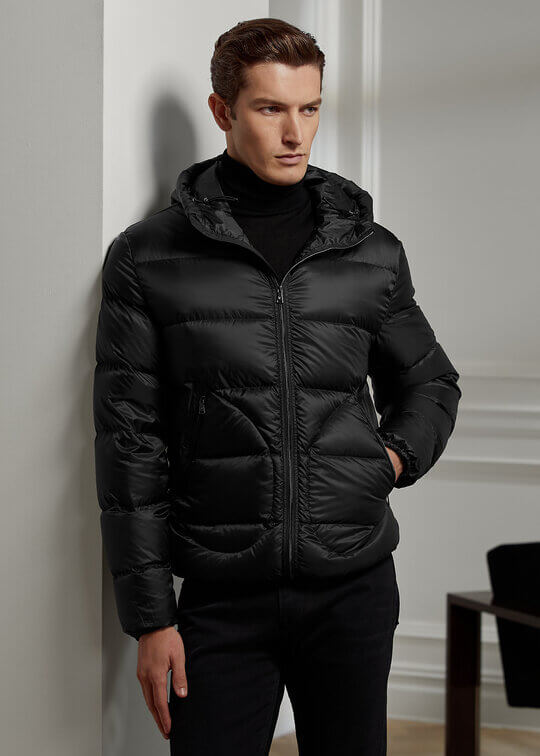 Модный строгий короткий пуховик Ralph Lauren