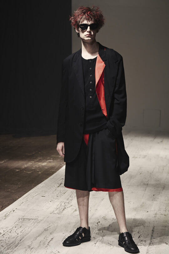 Рубашка без воротника Yohji Yamamoto