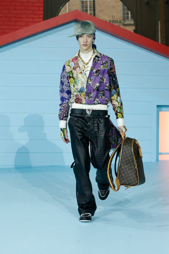 Мужские кожаные штаны из коллекции Louis Vuitton