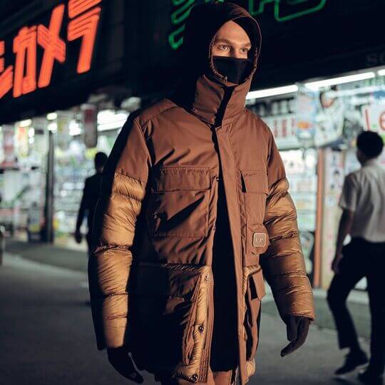 Пуховик в стиле милитари от C.P. Company