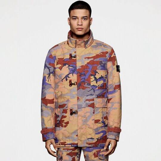 Костюм в стиле милитари камо Stone Island