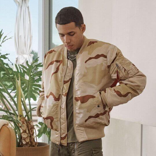 Куртка милитари песочного цвета alpha industries