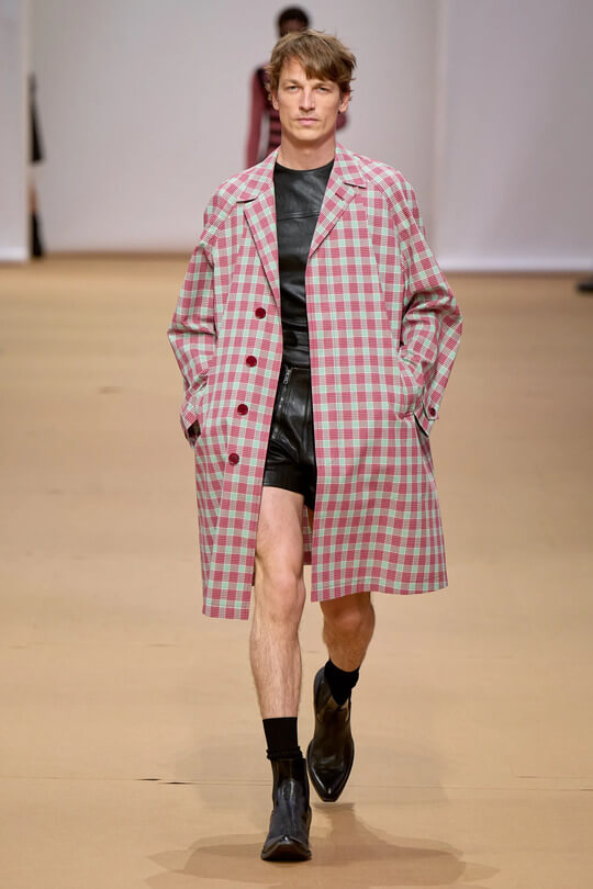 Клетка гингем в мужской коллекции Prada 