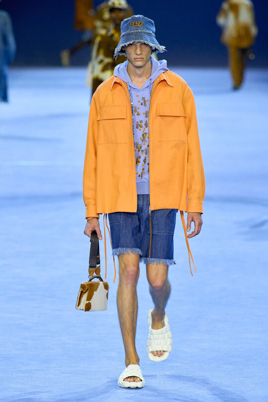 Желтая летняя куртка Fendi