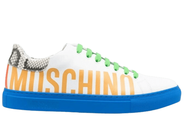 Кроссовки Moschino с декором под змеиную кожу