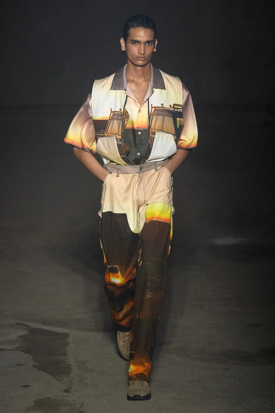 Брюки с высокой талией из мужской коллекции MSGM