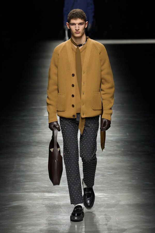 Кардиган горчичного цвета Gucci